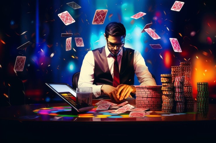 Antarmuka Blackjack dengan tampilan multiple camera